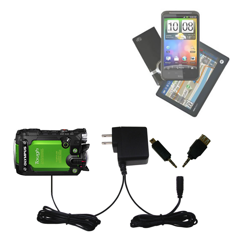 Double Wall Home Charger with tips including compatible with the Olympus Tough TG-Tracker