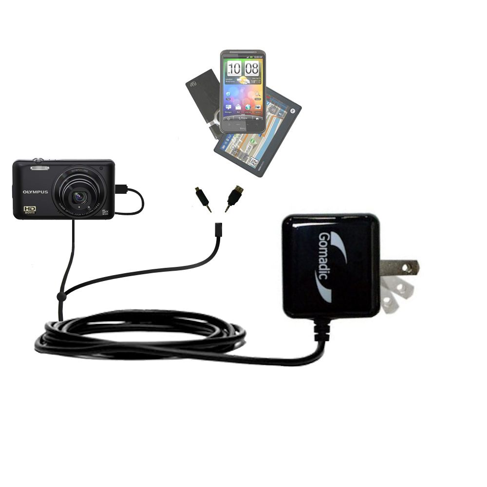 Double Wall Home Charger with tips including compatible with the Olympus VG-120