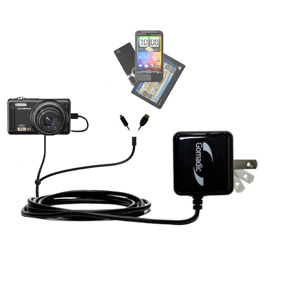 Double Wall Home Charger with tips including compatible with the Olympus VR-310