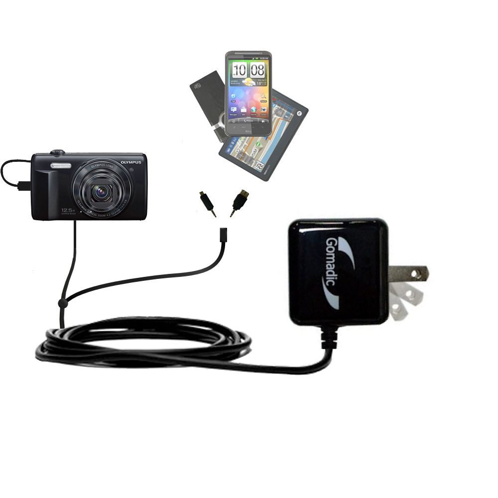 Double Wall Home Charger with tips including compatible with the Olympus VR-370