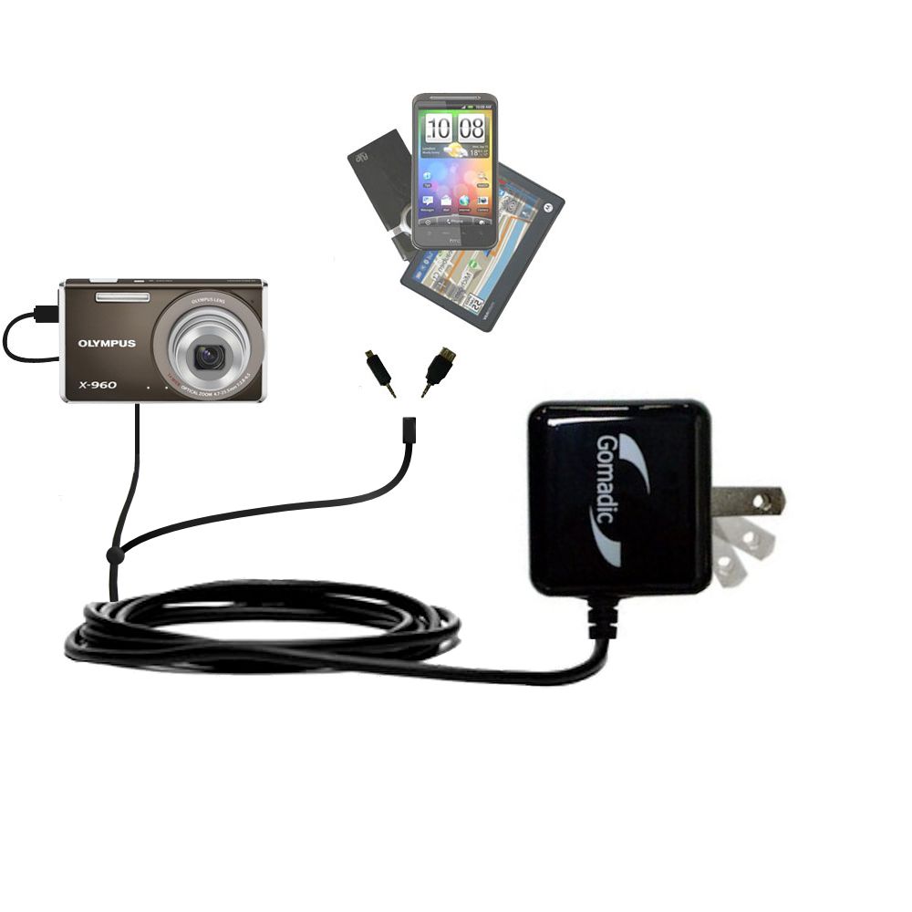 Double Wall Home Charger with tips including compatible with the Olympus X-960