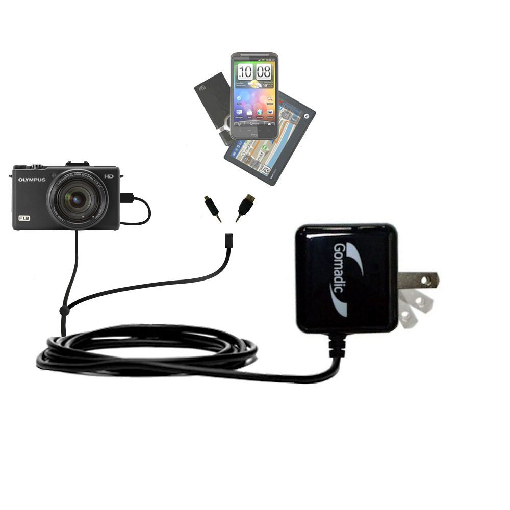 Double Wall Home Charger with tips including compatible with the Olympus XZ-1