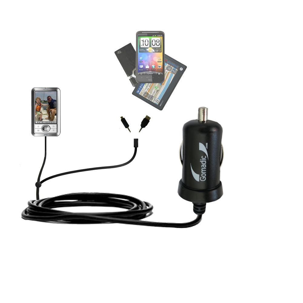 mini Double Car Charger with tips including compatible with the Palm LifeDrive