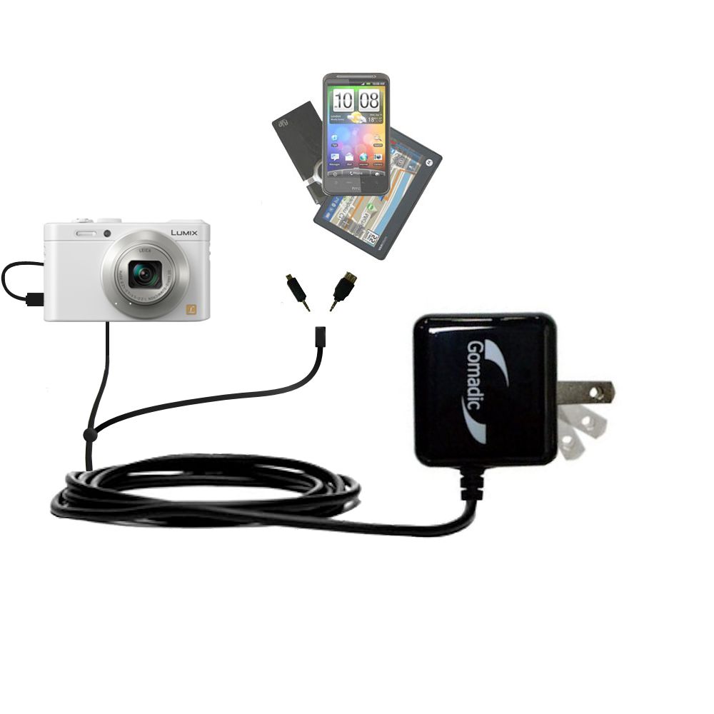 Double Wall Home Charger with tips including compatible with the Panasonic Lumix DMC-LF1W