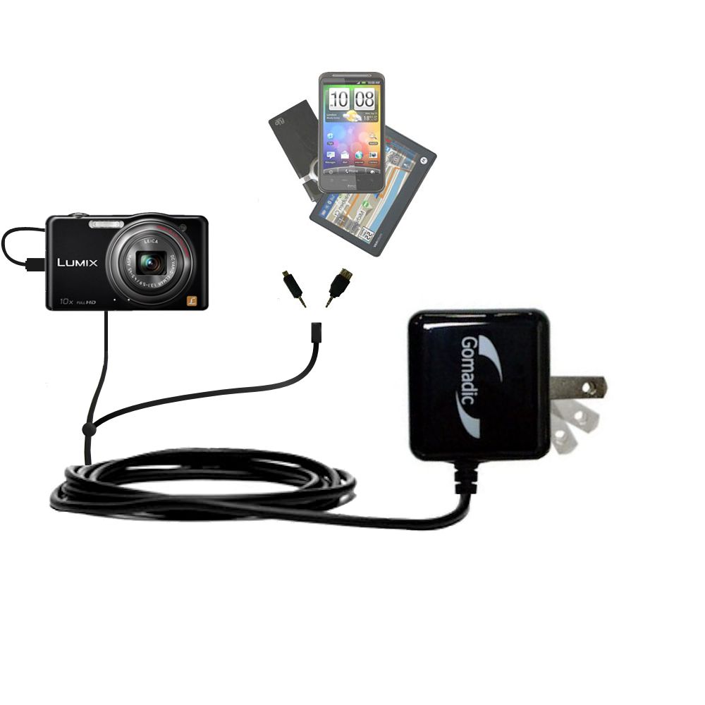 Double Wall Home Charger with tips including compatible with the Panasonic Lumix DMC-SZ7K