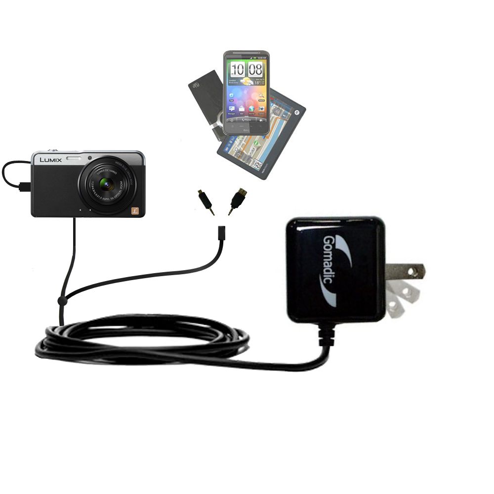 Double Wall Home Charger with tips including compatible with the Panasonic Lumix DMC-XS3