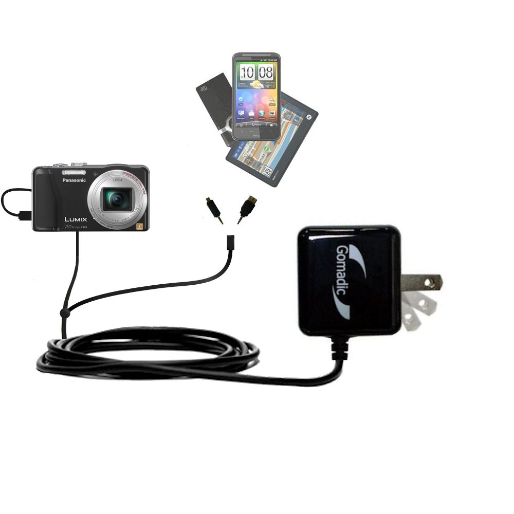 Double Wall Home Charger with tips including compatible with the Panasonic Lumix DMC-ZS19K
