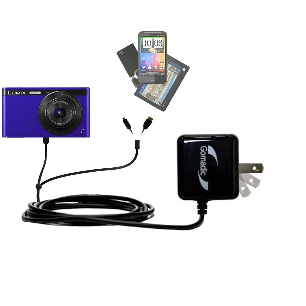 Double Wall Home Charger with tips including compatible with the Panasonic Lumix XS1