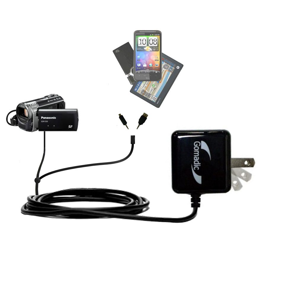 Double Wall Home Charger with tips including compatible with the Panasonic SDR-S50 Video Camera