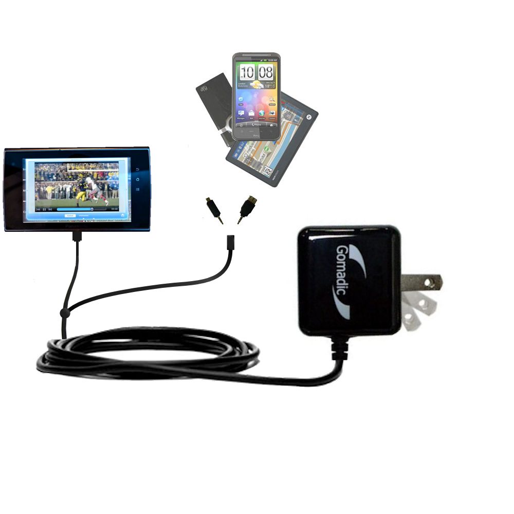 Double Wall Home Charger with tips including compatible with the Panasonic Viera Tablet 10 7 4