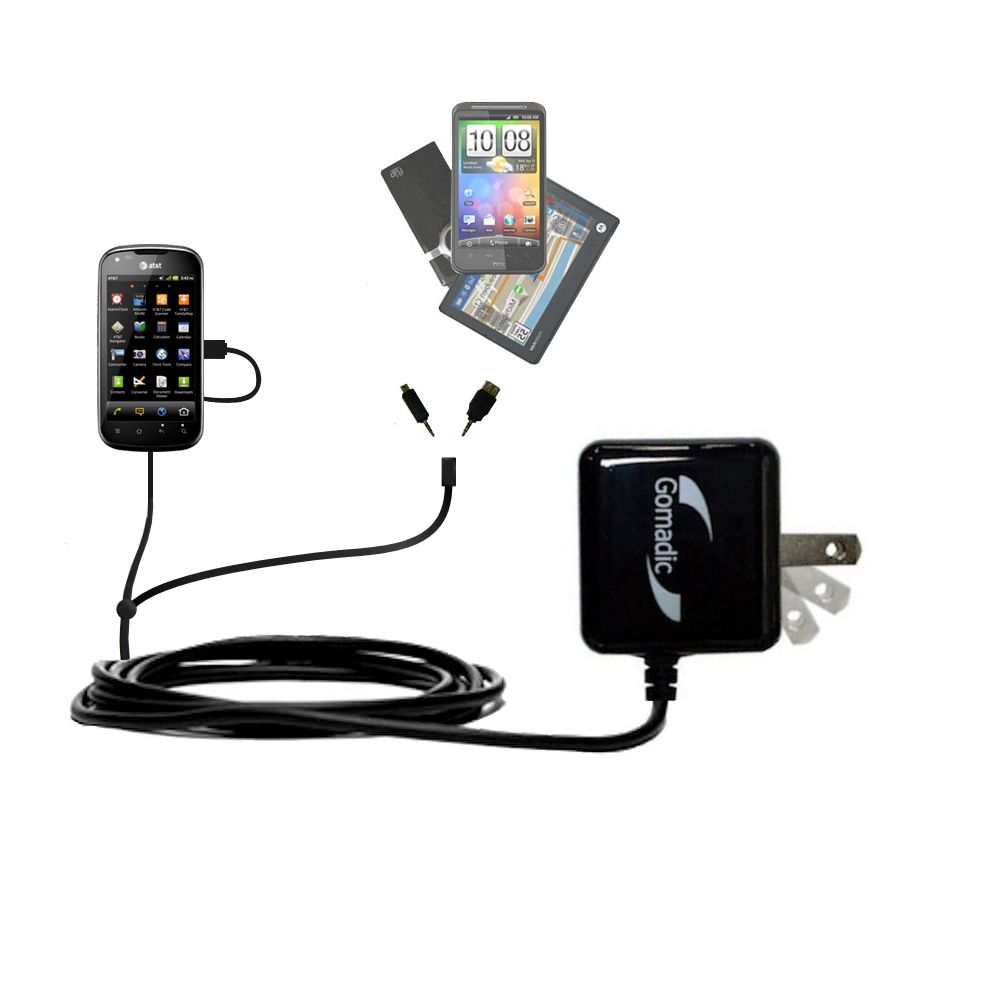 Double Wall Home Charger with tips including compatible with the Pantech Burst