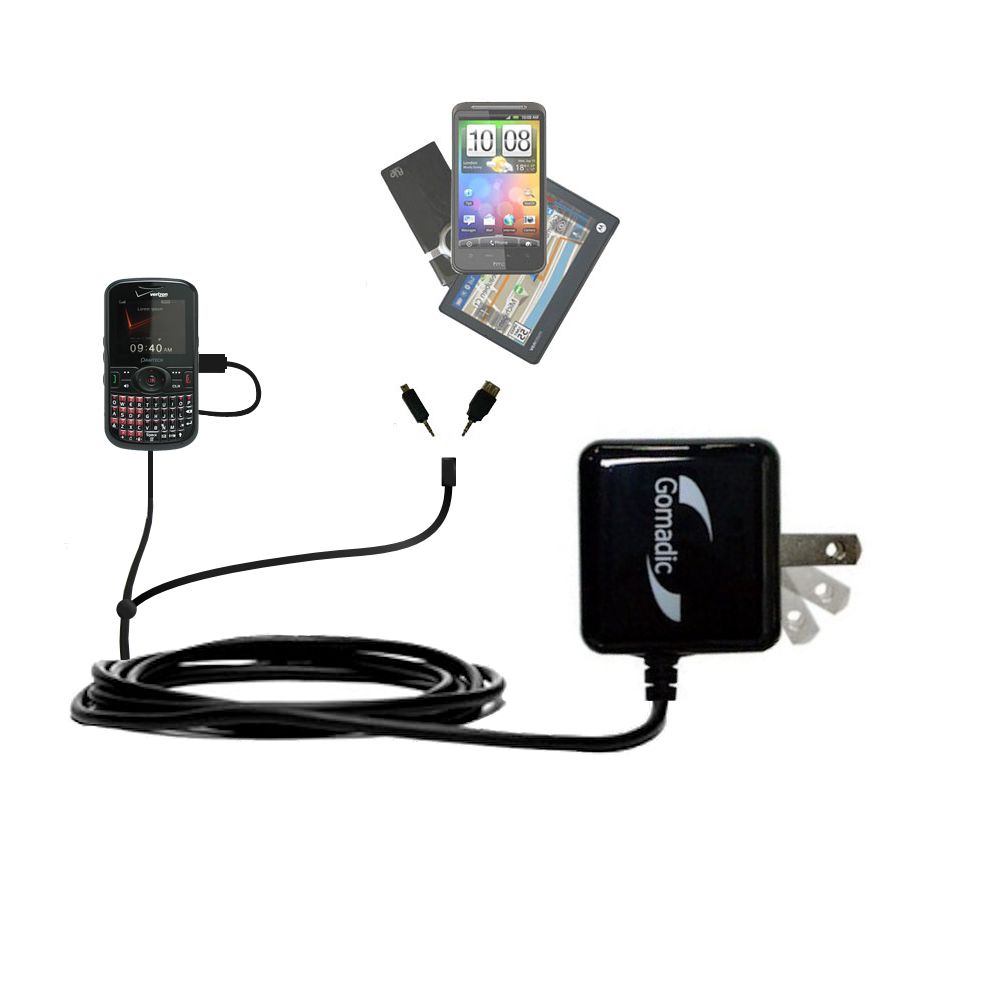Double Wall Home Charger with tips including compatible with the Pantech CAPER