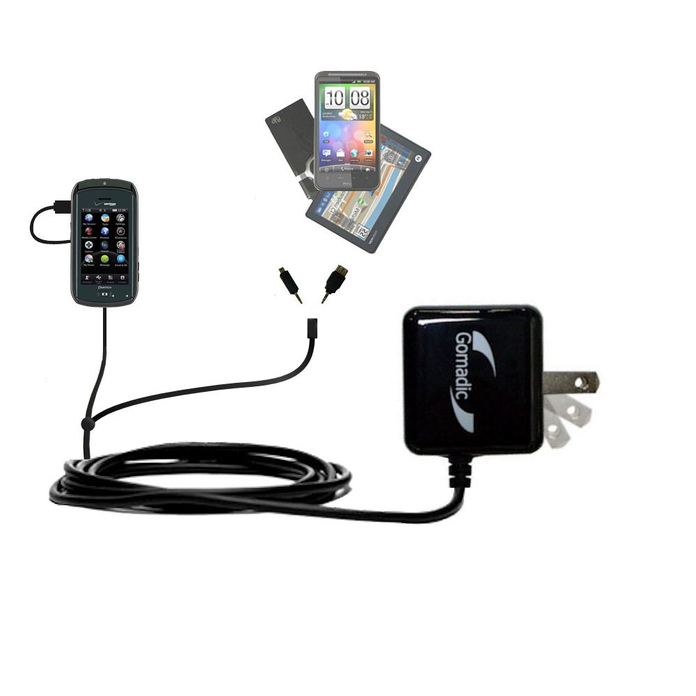 Double Wall Home Charger with tips including compatible with the Pantech Crux