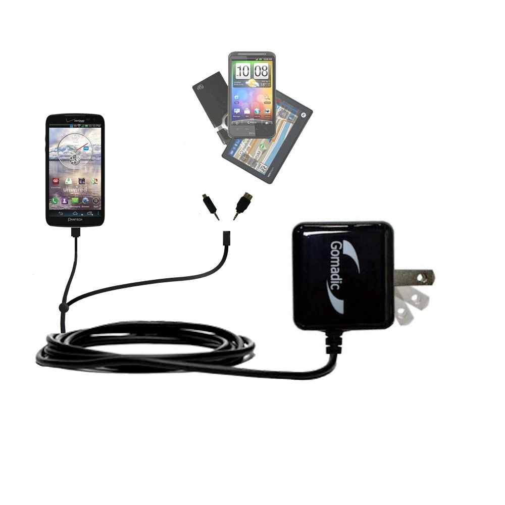 Double Wall Home Charger with tips including compatible with the Pantech Perception