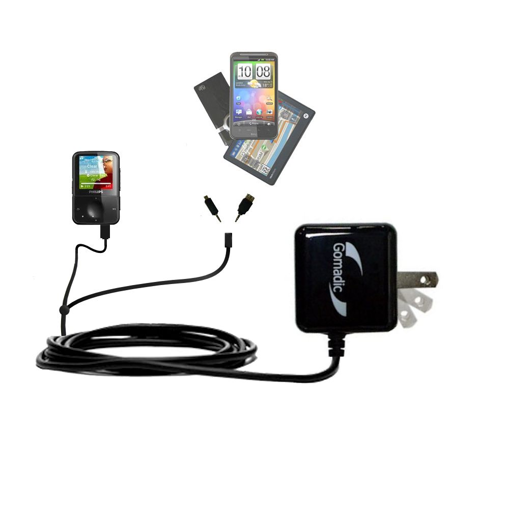 Double Wall Home Charger with tips including compatible with the Philips Gogear Vibe