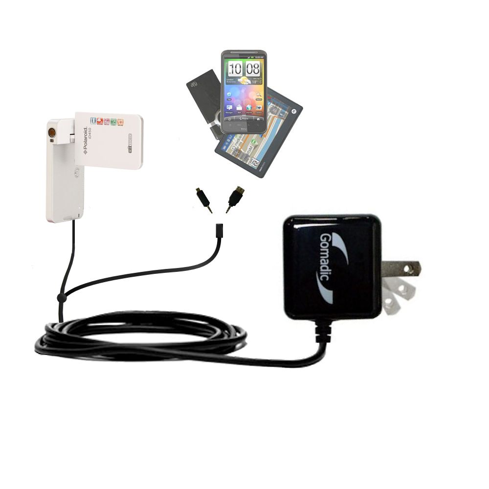 Double Wall Home Charger with tips including compatible with the Polaroid ID450