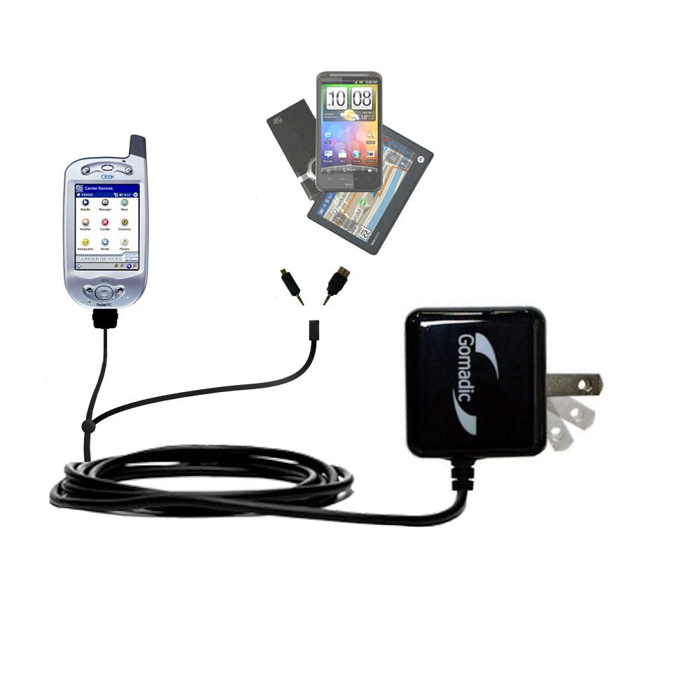 Double Wall Home Charger with tips including compatible with the Qtek 1010