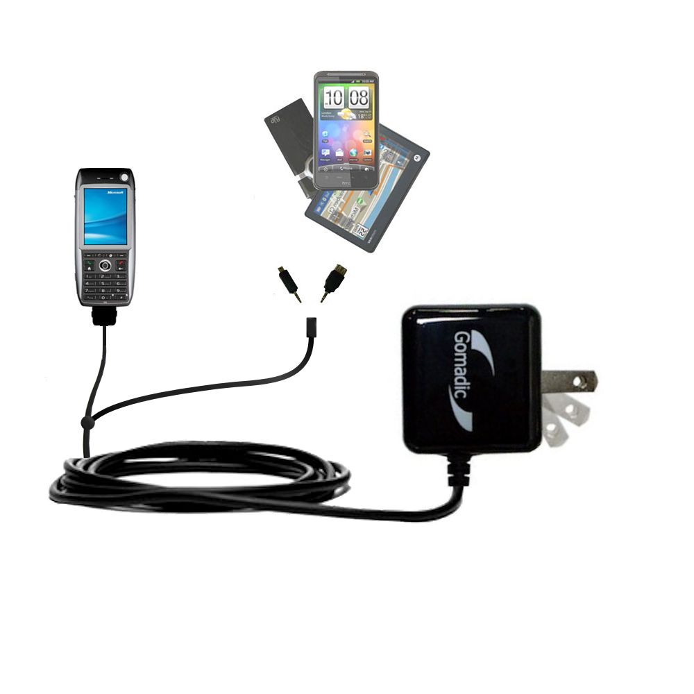 Double Wall Home Charger with tips including compatible with the Qtek 7070