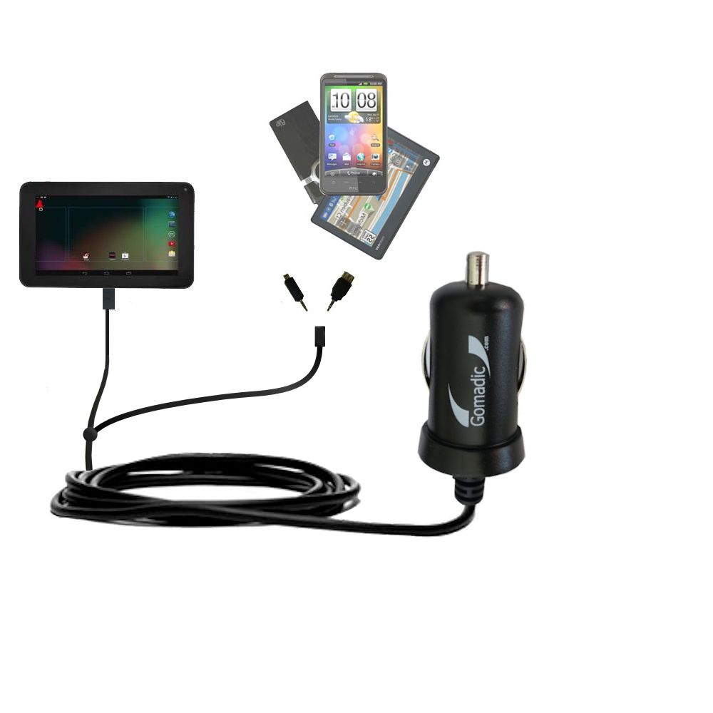 mini Double Car Charger with tips including compatible with the RCA RCT6103W46