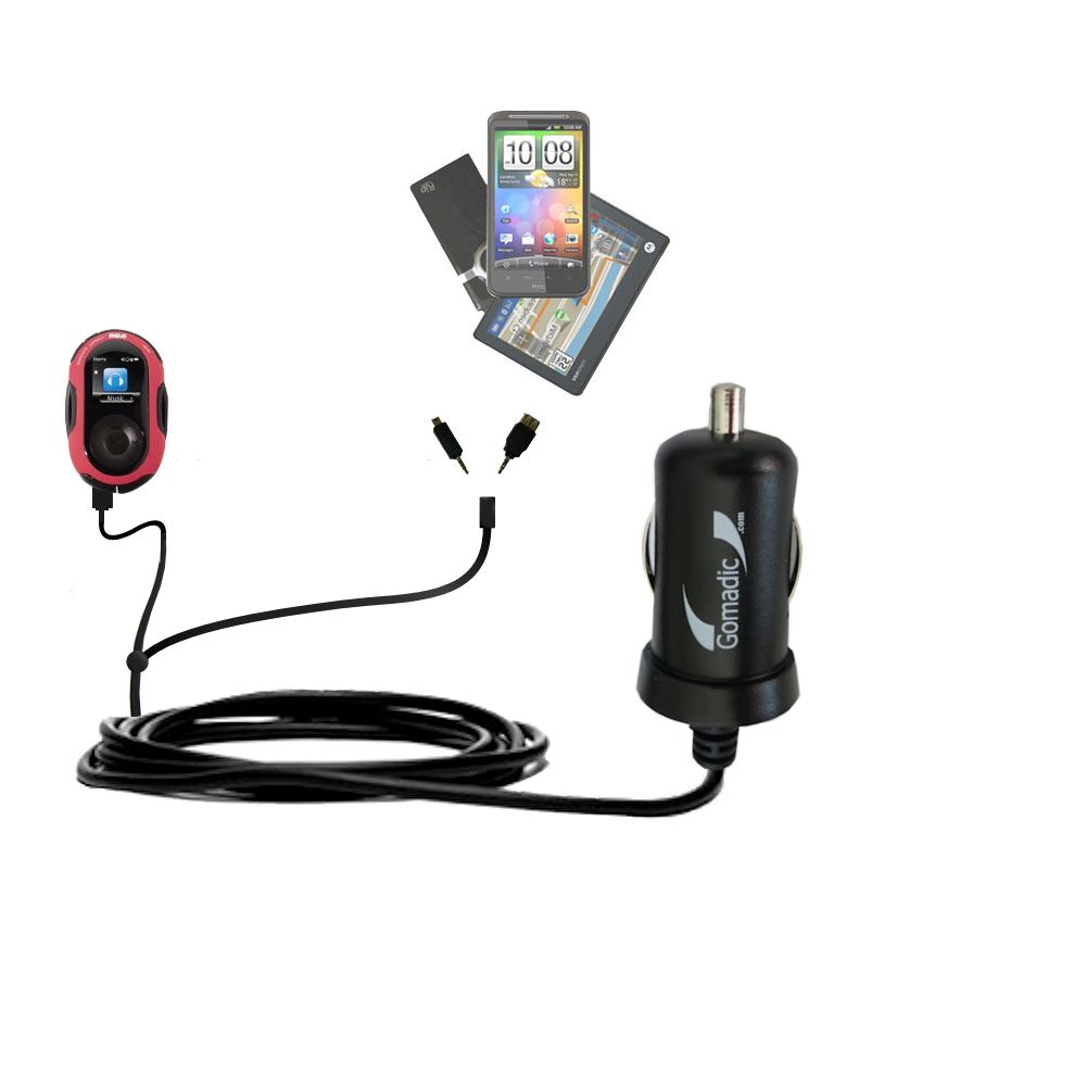 mini Double Car Charger with tips including compatible with the RCA S2204 JET Digital Audio Player