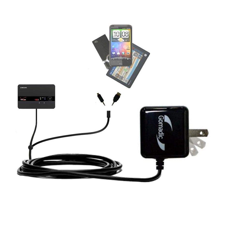 Double Wall Home Charger with tips including compatible with the Samsung 4G LTE SCH-LC11 Hotspot
