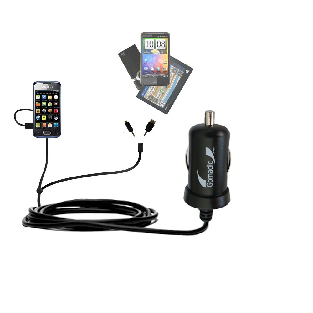 mini Double Car Charger with tips including compatible with the Samsung Beam Halo