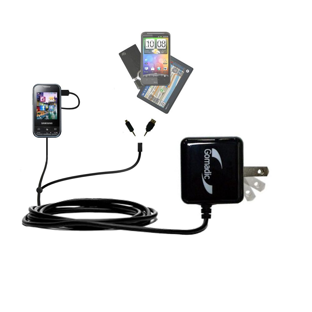 Double Wall Home Charger with tips including compatible with the Samsung Chat 350