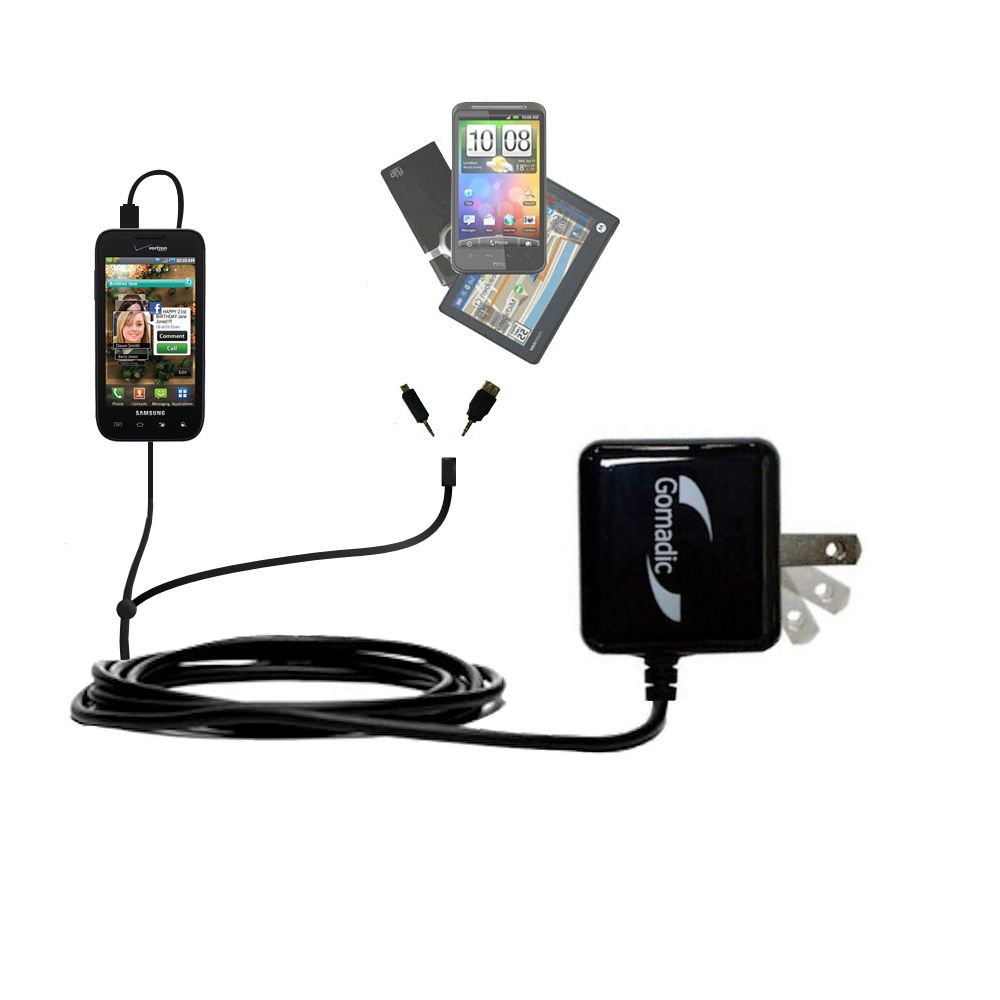 Double Wall Home Charger with tips including compatible with the Samsung Fascinate