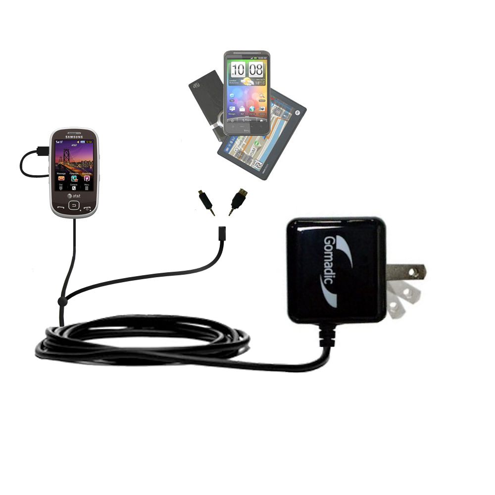 Double Wall Home Charger with tips including compatible with the Samsung Flight SGH-A797