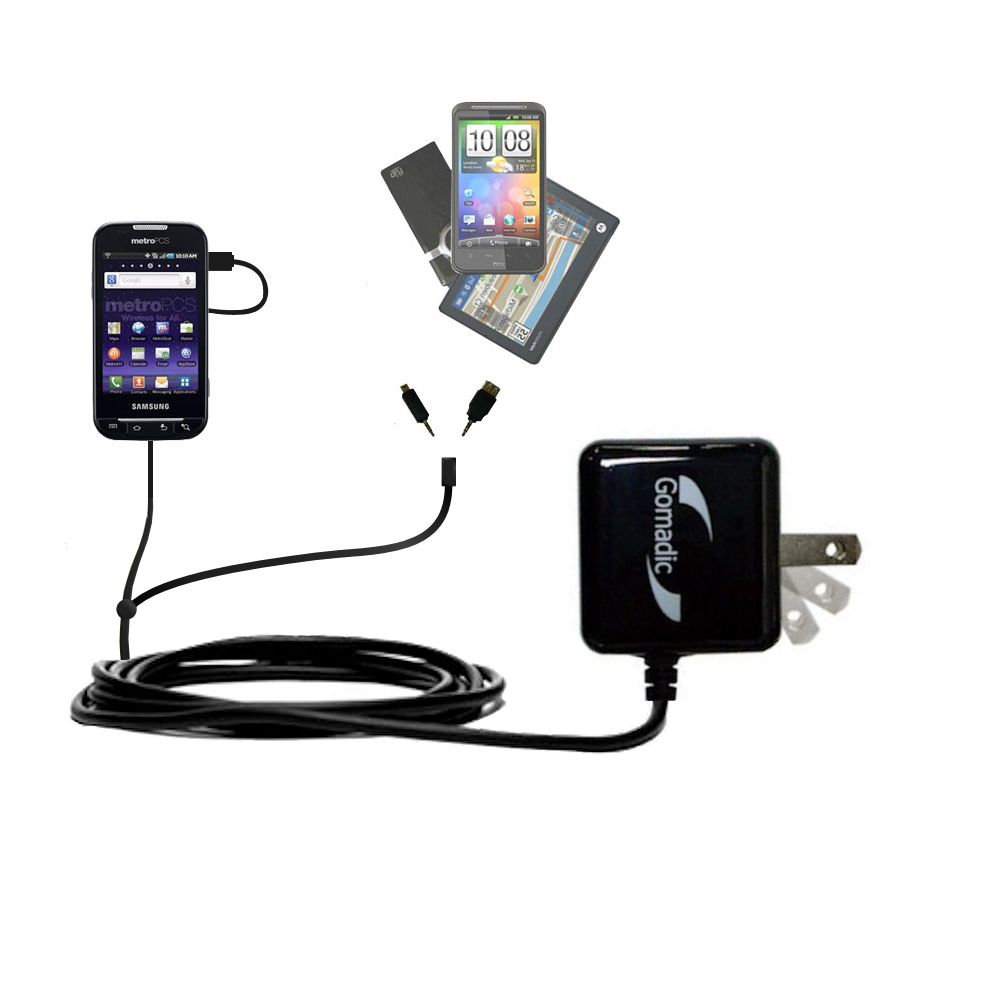Double Wall Home Charger with tips including compatible with the Samsung Forte