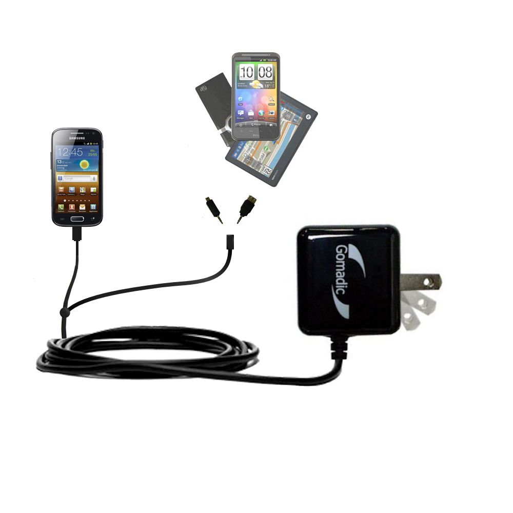 Double Wall Home Charger with tips including compatible with the Samsung Galaxy Ace Plus