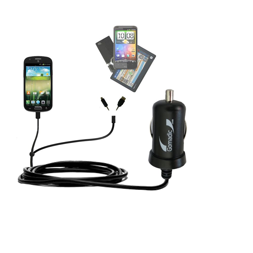 mini Double Car Charger with tips including compatible with the Samsung Galaxy Express I437
