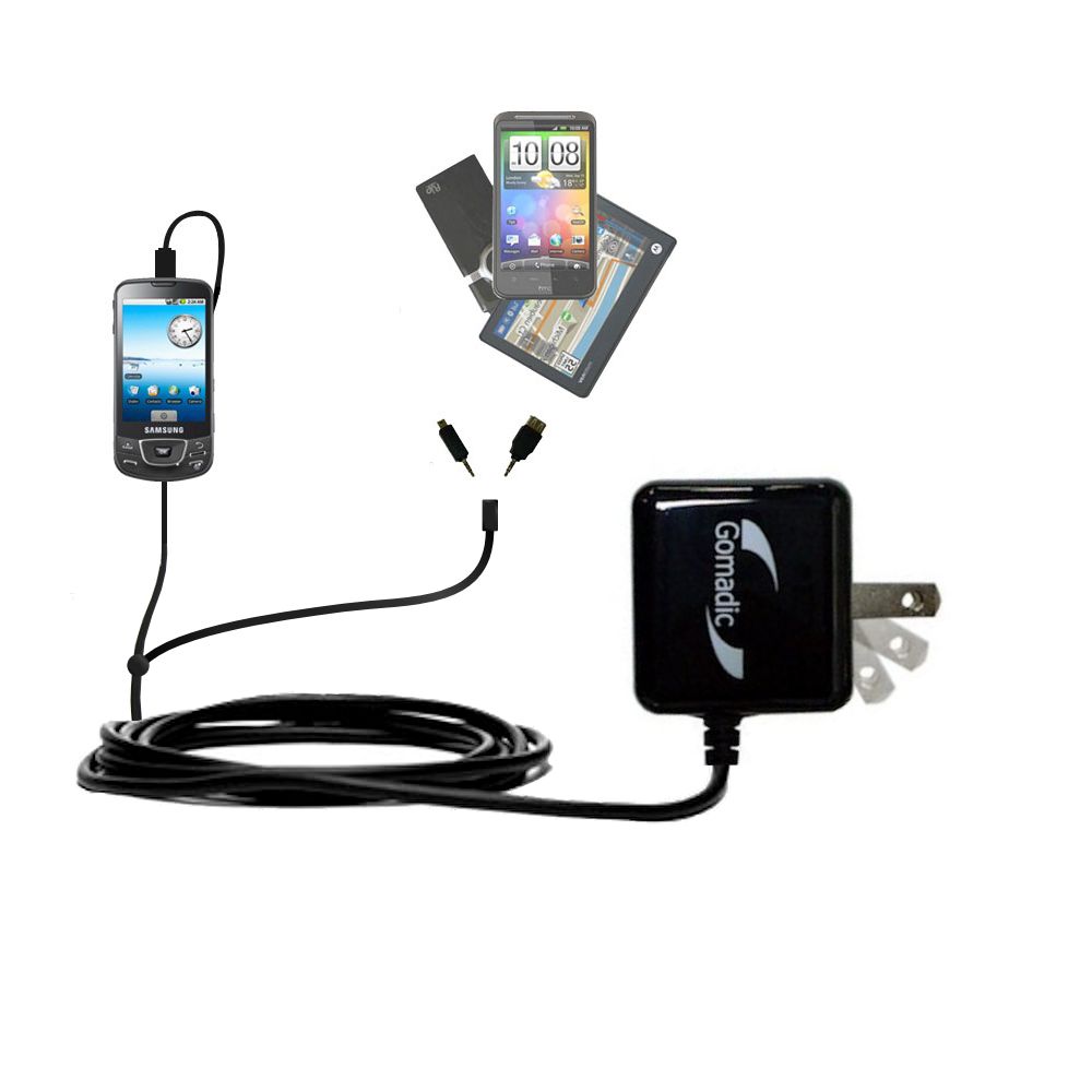 Double Wall Home Charger with tips including compatible with the Samsung Galaxy I7500