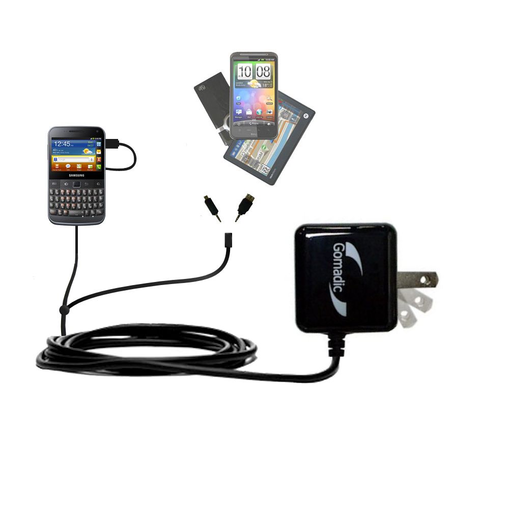 Double Wall Home Charger with tips including compatible with the Samsung Galaxy M Pro