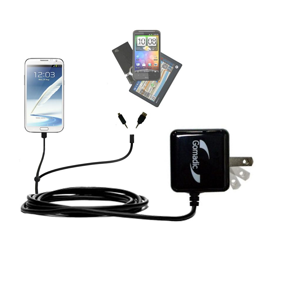 Double Wall Home Charger with tips including compatible with the Samsung Galaxy Note 3 / Note III