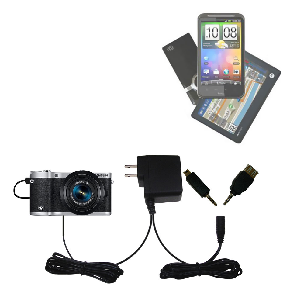 Double Wall Home Charger with tips including compatible with the Samsung Galaxy NX300