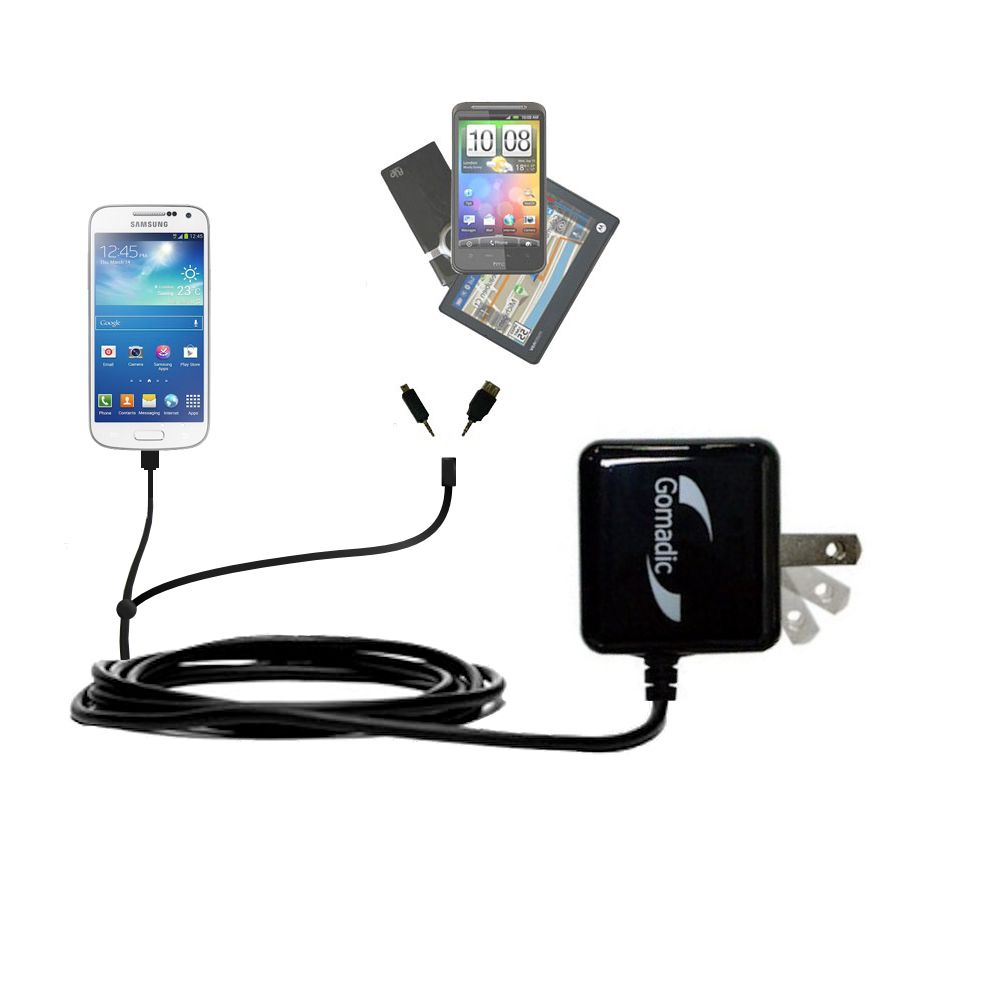 Double Wall Home Charger with tips including compatible with the Samsung Galaxy S4 Mini
