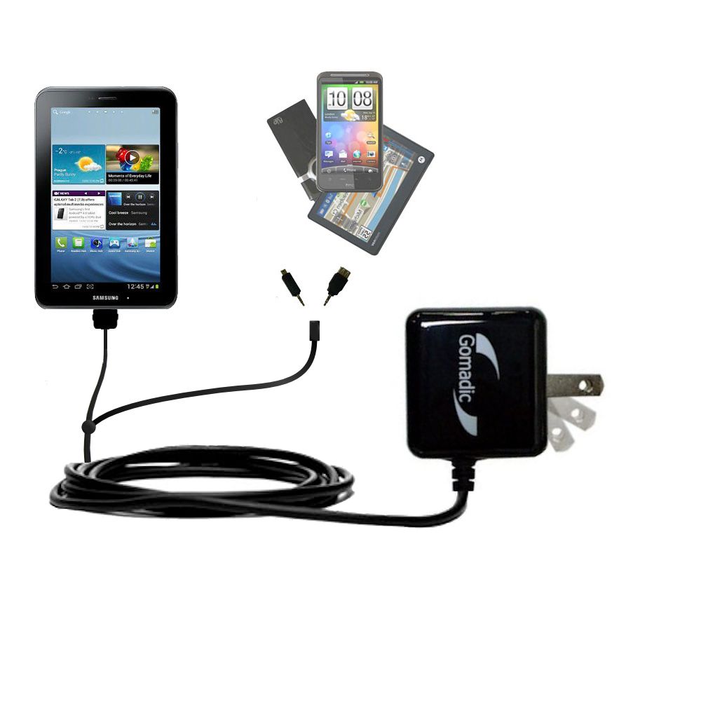 Double Wall Home Charger with tips including compatible with the Samsung Galaxy Tab