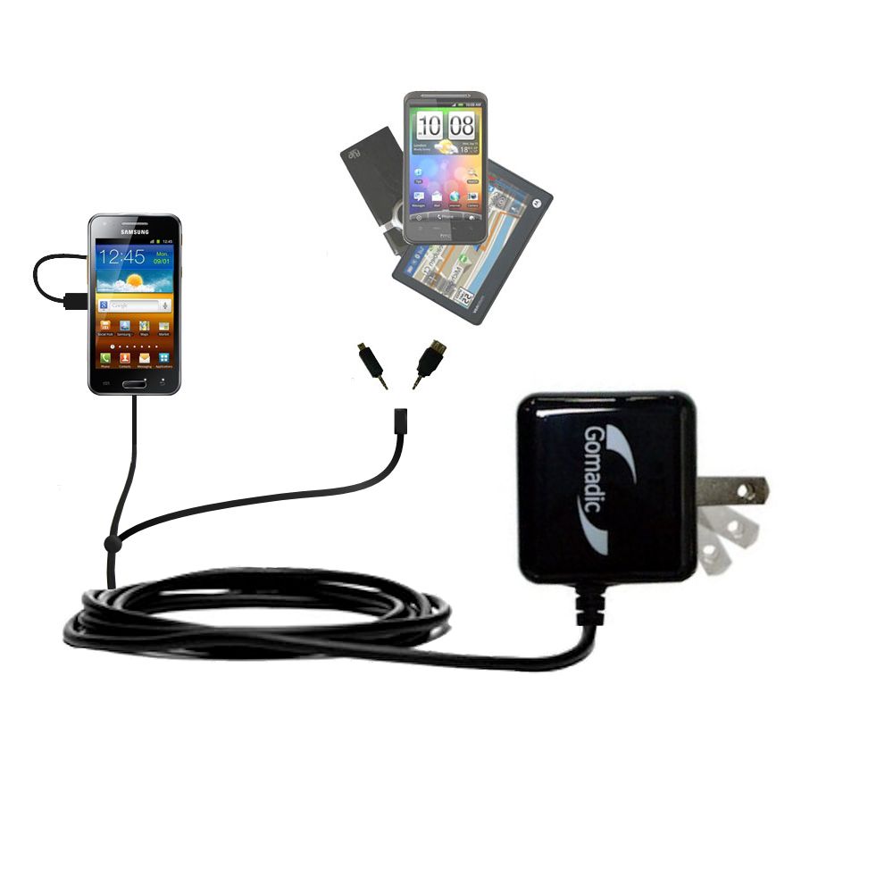 Double Wall Home Charger with tips including compatible with the Samsung Galaxy W