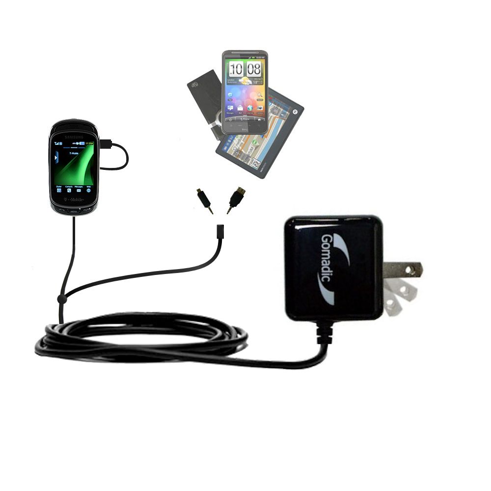 Double Wall Home Charger with tips including compatible with the Samsung Gravity T
