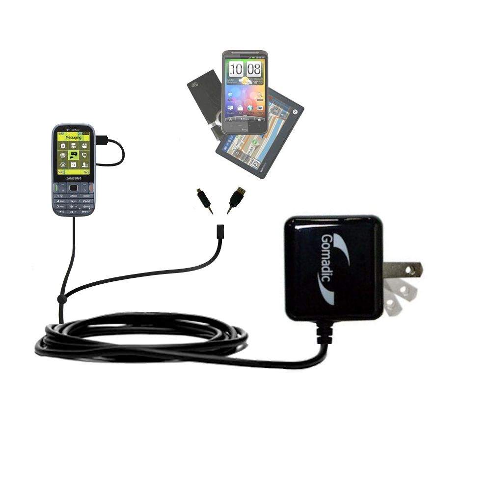 Double Wall Home Charger with tips including compatible with the Samsung Gravity TXT