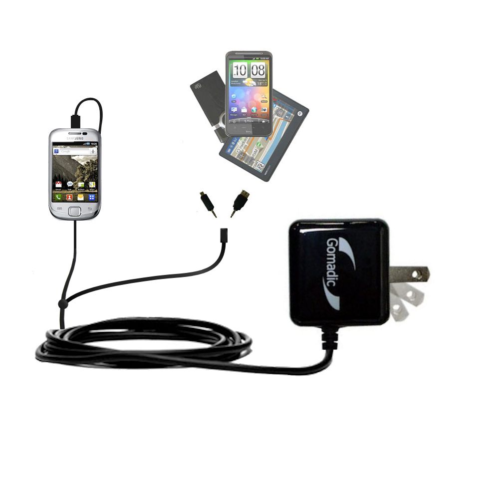Double Wall Home Charger with tips including compatible with the Samsung GT-S5670