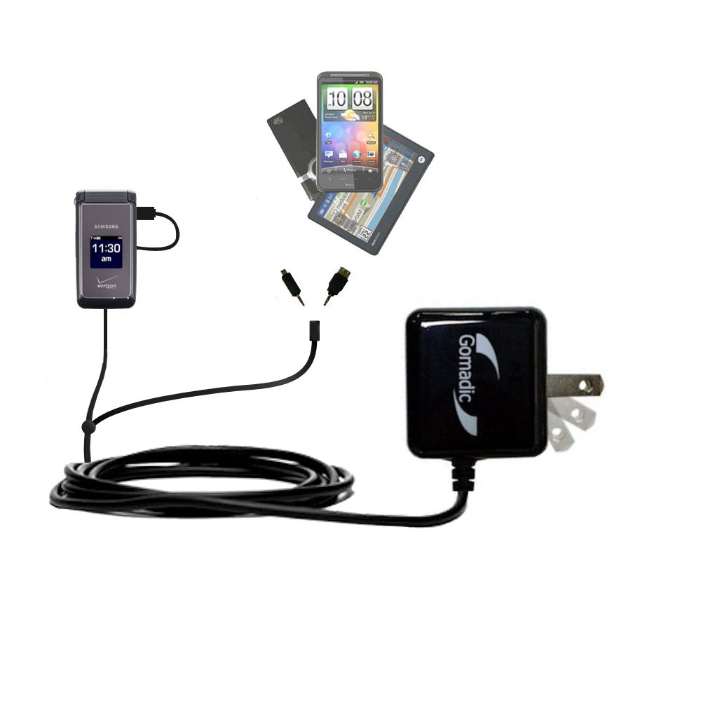Double Wall Home Charger with tips including compatible with the Samsung Haven