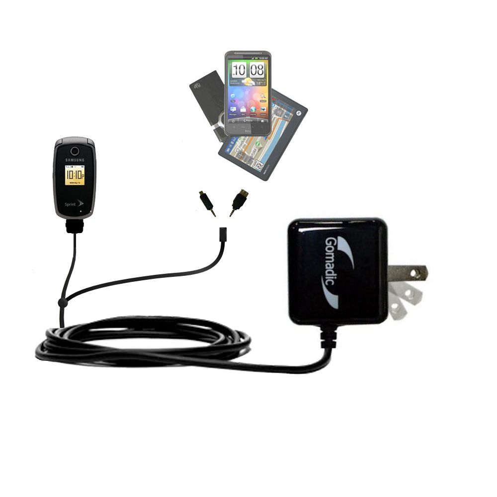 Double Wall Home Charger with tips including compatible with the Samsung SPH-M300