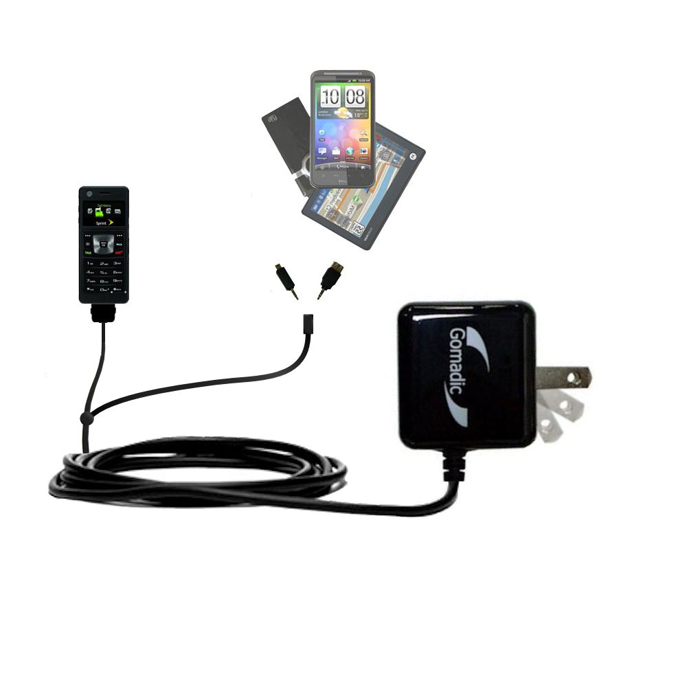 Double Wall Home Charger with tips including compatible with the Samsung M620