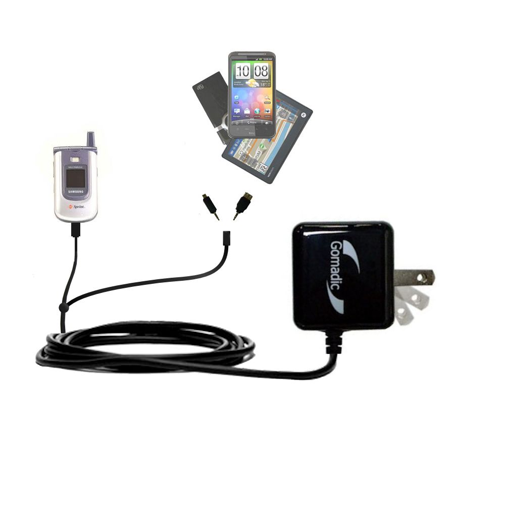 Double Wall Home Charger with tips including compatible with the Samsung MM-A700