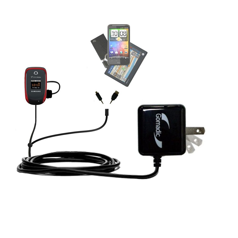 Double Wall Home Charger with tips including compatible with the Samsung SCH-R330