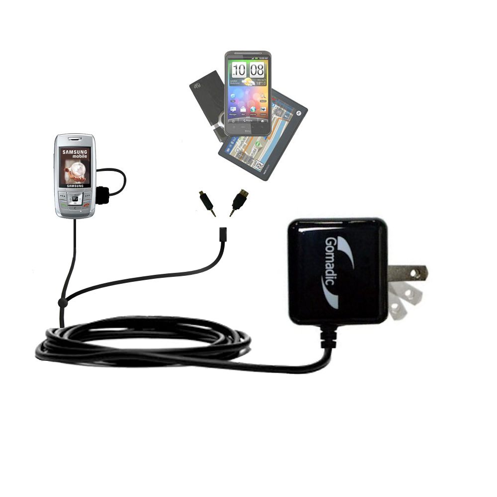 Double Wall Home Charger with tips including compatible with the Samsung SGH-E250