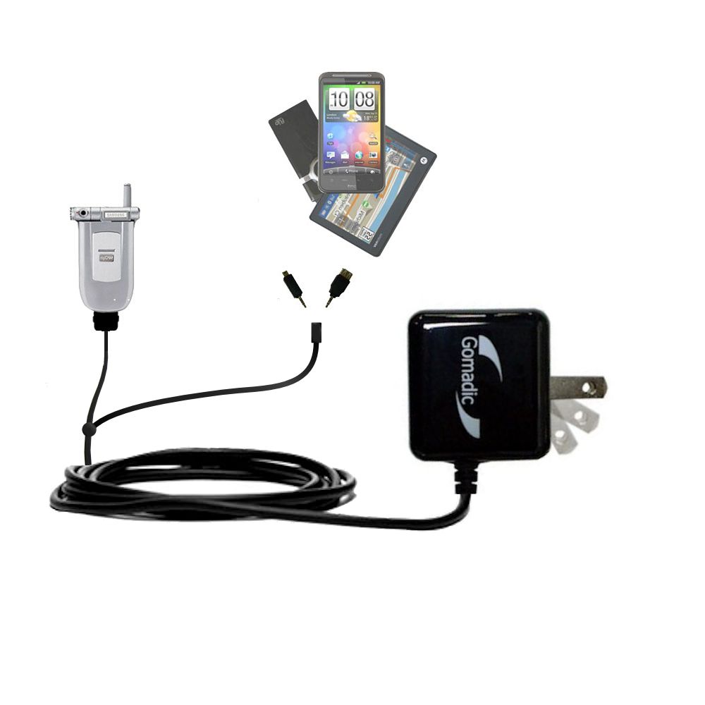 Double Wall Home Charger with tips including compatible with the Samsung SPH-A600