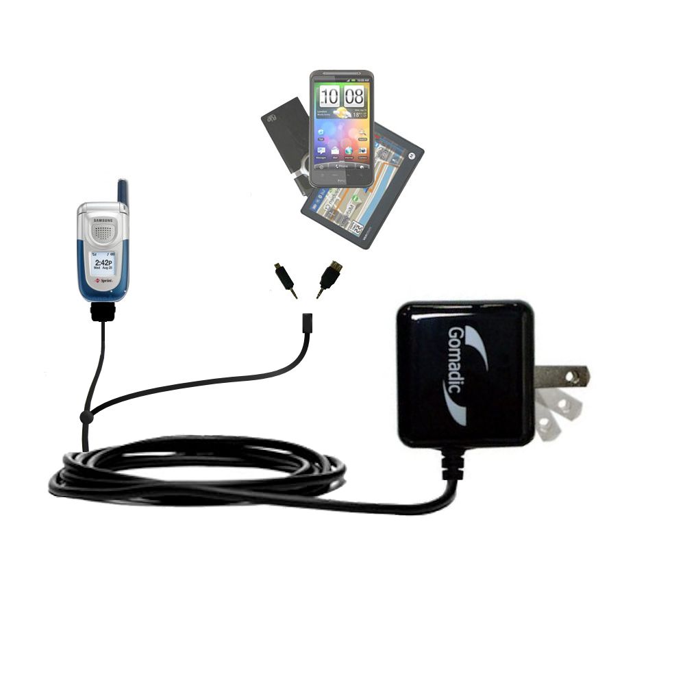 Double Wall Home Charger with tips including compatible with the Samsung SPH-A760